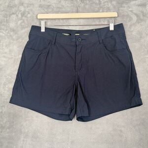 Prana Halle Short II Womens Size 12 5" Mid-Rise Navy Blue Hiking Outdoor